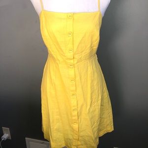 Yellow Button Dress